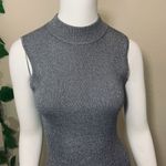Nygard Silver Metallic Turtleneck Tank Top Blouse Photo 1