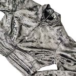 Topshop NWT High Neck Ruched Shimmery Blouse In Gunmetal Metallic Silver 10 Photo 13