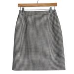 H&M Pencil Skirt Womens 4 Tan High Rise Houndstooth Light Academia Old Money Photo 0