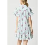 J.Crew  Printed Ruffle-Sleeve Mini Shirt Dress Sz. 4 Photo 2