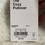 SO  The Cozy Pullover Sherpa Fleece 1/4 Zip White S NWT Athleisure Cottagecore Photo 8