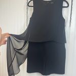 Thalia Sodi NWT Thalia Women’s Black Chiffon Overlay Romper Jumpsuit Small Photo 1