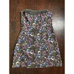 Vintage American Eagle Strapless Floral Dress Size 0 Gray Photo 1
