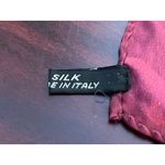 Vintage Burgundy Silk Handkerchief Geometric Italian 80s 90s Red Photo 6