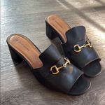Johnston & Murphy  Black Leather Sandals 11M Elegant Slip on Heeled Shoes Photo 3