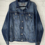 Torrid  4 women’s jean jacket medium to dark wash cotton sz 4X ✨ Photo 0