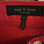 Rag and Bone NWT Red Denim Jean Mini Skirt, Size 28 Photo 2