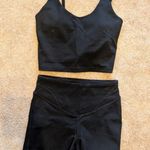 Mono B Black Athletic Shorts and Top Set Photo 0