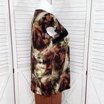 Dress Barn  Tie Dye Flutter Sleeve Tunic Top‎ Shirt Brown Black 1X Photo 3