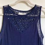 Staring At Stars 🌞 Anthropologie Navy Mesh Lace Sleeveless Mini Dress #P Photo 4
