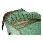 Downtown Coalition Mint Green Knit Top with Gold Accents Size M Photo 2