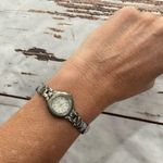 VINTAGE CHERYL TIEGS SILVER TONE GOLD TONE LINK WATCH Photo 5