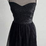 DELIAS Black Mesh Tulle A Line Skater Dress Size M Size M Photo 0