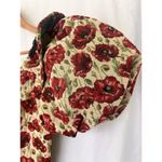 Sister Jane Shirley Poppy Tapestry Dress Puff Sleeve Mini Garden Cottage Prairie Red Size XS Photo 6
