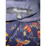 Madewell Ruffle Sleeve Climbing Vine BlueOrange Floral Blouse M Boho Cottagecore Photo 7