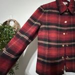 Evan Picone Vintage  Women Plaid Old Money Academia Wool Button Up Shacket Size 6 Photo 3