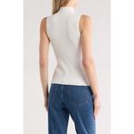 Madewell  Amel Sweater Tank Women's XS White Ribbed Sleeveless Funnel Neck NWT Photo 1