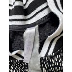 Fabletics  Tia Bomber Jacket Athletic Activewear‎ Black White Striped Size Medium Photo 4