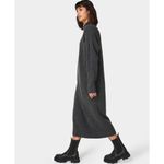 Sweaty Betty  Gray Turtleneck Mountain Wool Midi Dress Photo 2