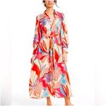 Alexis  x target boho printed button up robe dress belted summer designer classic Photo 0