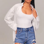 Abercrombie & Fitch Curve Love The Mom High Rise Distressed Jean Shorts Sz 0/25 Photo 0