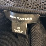 Ann Taylor  Black Mesh Top Fit Flare Zip Side Sleeveless Midi Dress Womens Small Photo 8