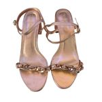 Lilly Pulitzer  Marcia‎ Block Heel Sandal Metallic Gold Leather Women's Size 8 Photo 1