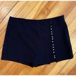 ZARA  Mini Skort Skirt Black Pearl Accents Size Small High Rise Womens Photo 5
