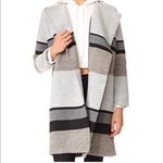 CUPCAKES & CASHMERE Open Coat Striped Long Allesa Color‎ block neutral Gray Size L Photo 1