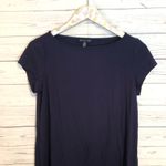 Eileen Fisher  boat neck Navy Tunic short sleeve Photo 2