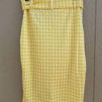 Cato New Yellow White Gingham Plaid Pencil Skirt Women's Size XS Spring Easter Photo 2