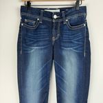 BKE Dakota Womens Dark Wash Bootcut Jeans Sz 25 Thick Stitching Stretch Denim Photo 2