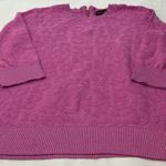 Dana Buchman pink cheetah print short sleeve sweater woman’s size large Photo 1