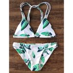 ✨ 2xHP✨Leaf Print Strappy Triangle Bikini Set✨ Green Size XL Photo 1