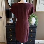 Worthington  Burgundy Tweed Cap Sleeve Dress Size 12 Photo 5