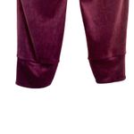 Soma Purple Velour Velvet Pull On Pants Large Elastic Waist Jogger Lounge Pocket Photo 2