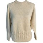 Burberry Vintage Burberrys Size S Wool Alpaca Fisherman Sweater Cable Knit Cream Photo 0