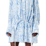 Tibi  Isa Toile Drawstring Crepe De Chine Dress size 00 Photo 0