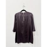 BCBGMAXAZRIA Applique Floral Crewneck Mini Shift Dress Bronze Women's Size Small Brown Photo 1