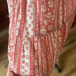 Everly Women's Coral Floral Peasant Bohemian Top Photo 4