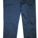 New NWT Womens 34 Dark Blue Fay Designer Pants Italy Satin Cotton Work Office Photo 0