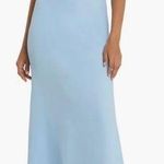 Mac Duggal NEW Bow Shoulder V-Neck sleeveless powder blue Gown Size 12 Photo 0