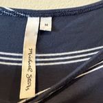 Michael Stars  navy blue with white stripes Dolman sleeve drop waist dress- Med Photo 1