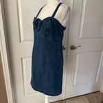 Anthropologie Porridge Rosette Denim Slim Mini Dress Photo 7
