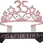 Pink Nd gold 35th Birthday Tiara !! Photo 0