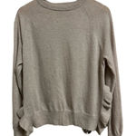 autumn cashmere  women's oatmeal ruffled slit‎ hem sweater size Medium Photo 0