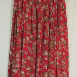 Susan Bristol Vintage skirt red floral sz small Photo 0