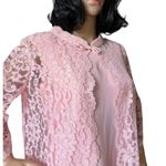American Vintage 50-60's Vintage Pink dress with matching Lace coat Ladies dress size medium Photo 11