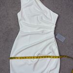 Elliatt ‎ Xara One Shoulder Crepe Asymmetrical Dress White S Photo 8