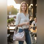 Coach  Madison Metallic Elegant Hobo‎ Bag Metallic Shoulder Y2K Luxe Gold Chain Photo 1